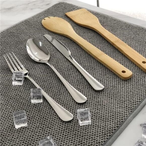 3 Pack Dish Drying Mat,Absorbent Microfiber Dishes Drainer Mats for Kitchen - Picture 4 of 7